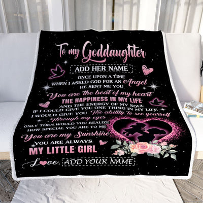 Personalized To My Goddaughter From Godmother Blanket Once Upon A Time Birthday Graduation Gifts For Goddaughter Gifts Christmas Customized Fleece Blanket | siriusteestore