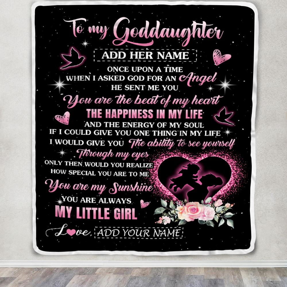 Personalized To My Goddaughter From Godmother Blanket Once Upon A Time Birthday Graduation Gifts For Goddaughter Gifts Christmas Customized Fleece Blanket | siriusteestore