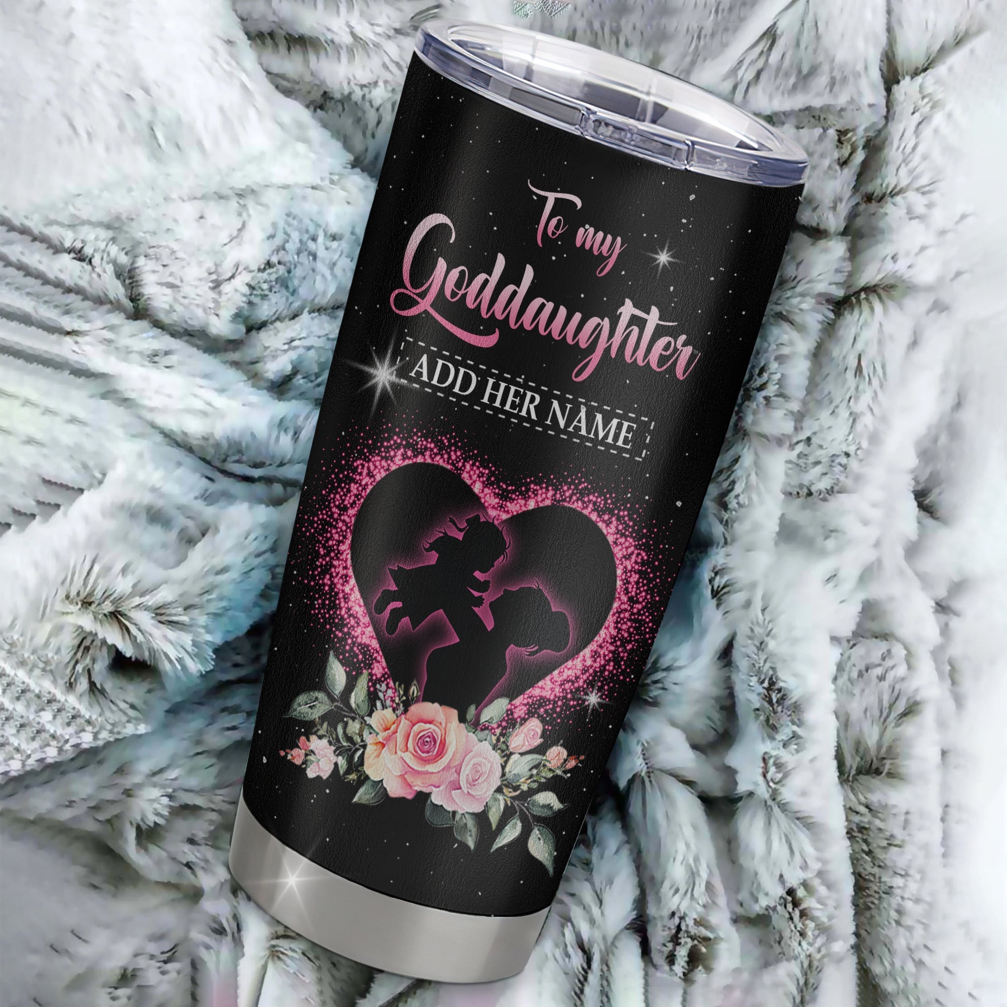 Personalized To My Goddaughter From Godmother Tumbler Once Upon A Time Birthday Graduation Gifts For Goddaughter Gifts Christmas Custom Stainless Steel Cup Travel Mug | siriusteestore