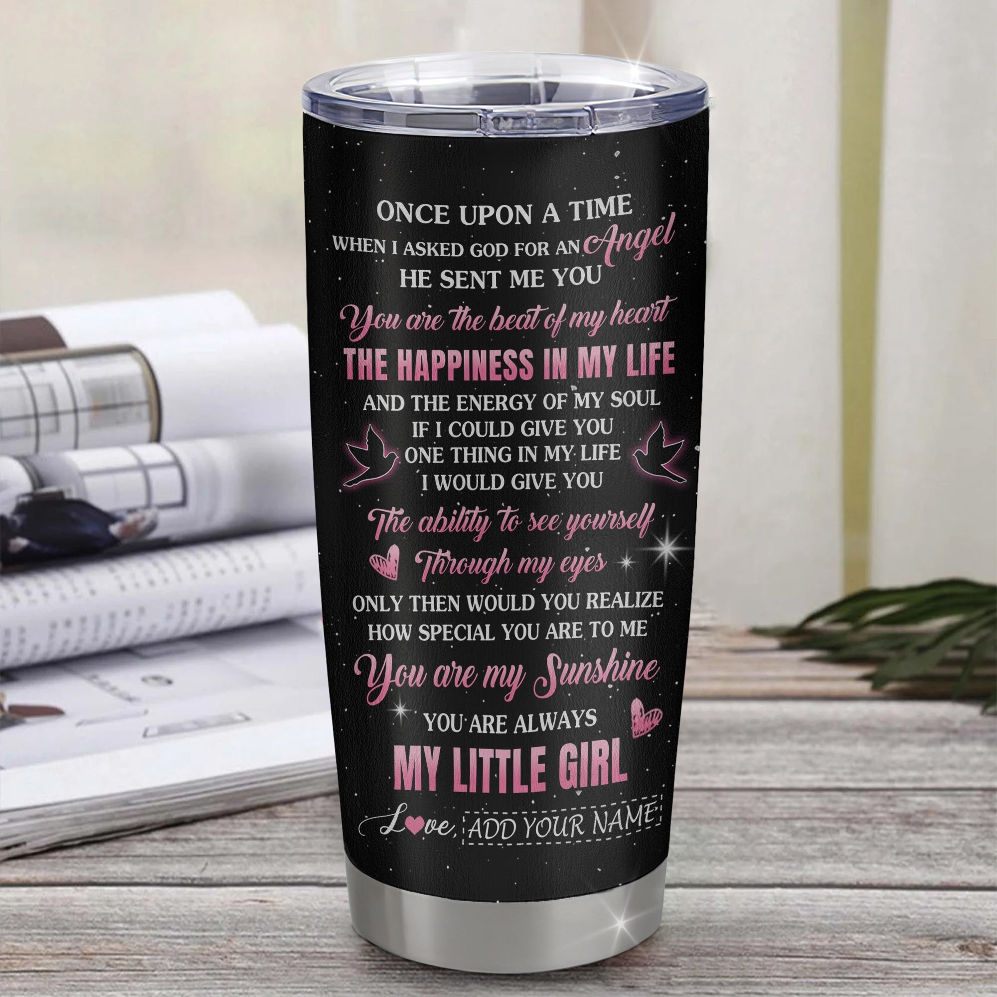 Personalized To My Goddaughter From Godmother Tumbler Once Upon A Time Birthday Graduation Gifts For Goddaughter Gifts Christmas Custom Stainless Steel Cup Travel Mug | siriusteestore