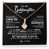Alluring Beauty Necklace 18K Yellow Gold Finish | 1 | Personalized To My Goddaughter Gifs From Godmother Necklace How Much I Love You Goddaughter Birthday Graduation Christmas Customized Gift Box Message Card | siriusteestore