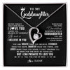 Forever Love Necklace 14K White Gold Finish | 1 | Personalized To My Goddaughter Gifs From Godmother Necklace How Much I Love You Goddaughter Birthday Graduation Christmas Customized Gift Box Message Card | siriusteestore