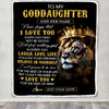 Personalized To My Goddaughter Gifts Blanket From Godfather Aunt Laugh Love Live Lion Goddaughter Happy Birthday Gifts Graduation Christmas Fleece Blanket | siriusteestore