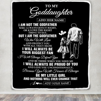 Personalized To My Goddaughter Gifts Blanket From Godfather Biggest Fan Birthday Gifts For Goddaughter From Godfather Aunt Christmas Custom Fleece Blanket | siriusteestore