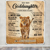 Personalized To My Goddaughter Gifts Blanket From Godmother Aunt Always Remember Lion Gifts For Goddaughter Birthday Graduation Christmas Fleece Blanket | siriusteestore