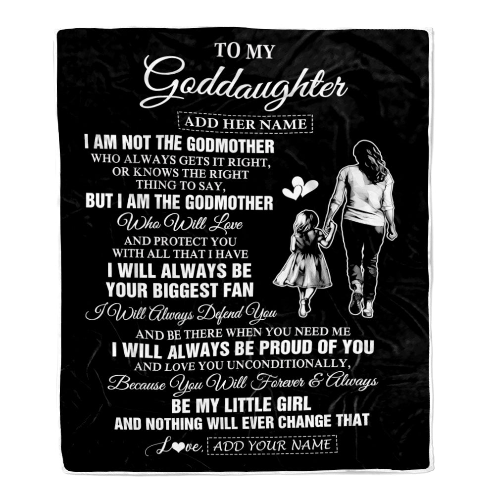 Personalized To My Goddaughter Gifts Blanket From Godmother Biggest Fan Birthday Gifts For Goddaughter From Godmother Uncle Christmas Custom Fleece Blanket | siriusteestore