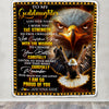 Personalized To My Goddaughter Gifts Blanket From Godmother Godfather I Wish You The Strength Eagle Goddaughter Birthday Gifts Christmas Fleece Blanket | siriusteestore