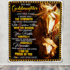 Personalized To My Goddaughter Gifts Blanket From Godmother Godfather I Wish You The Strength Horse Goddaughter Birthday Gifts Christmas Fleece Blanket | siriusteestore