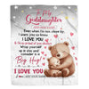 Personalized To My Goddaughter Gifts Blanket From Godmother Godfather Proud Of You Bear Goddaughter Gift For Birthday Graduation Christmas Fleece Blanket | siriusteestore