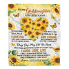 Personalized To My Goddaughter Gifts Blanket From Godmother Laugh Love Live Sunflower Goddaughter Birthday Gifts Graduation Christmas Bedroom Fleece Blanket | siriusteestore