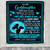 Personalized To My Goddaughter Gifts Blanket From Godmother Promise To Love You Gifts For Goddaughter Birthday Graduation Christmas Custom Fleece Throw Blanket | siriusteestore