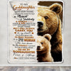 Personalized To My Goddaughter Gifts Blanket From Godmother Uncle I Close My Eyes Bear Goddaughter Birthday Gifts Graduation Christmas Fleece Throw Blanket | siriusteestore