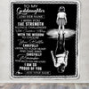 Personalized To My Goddaughter Gifts Blanket From Godmother Uncle I Wish You The Strength Goddaughter Birthday Gifts Christmas Graduation Custom Fleece Blanket | siriusteestore