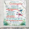 Personalized To My Goddaughter Gifts Blanket From Godmother Uncle Whenever You Feel Dragonfly Goddaughter Birthday Gifts Graduation Christmas Fleece Blanket | siriusteestore