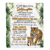 Personalized To My Goddaughter Gifts Blanket From Godmother Uncle Whenever You Feel Tiger Goddaughter Birthday Gifts Graduation Christmas Fleece Blanket | siriusteestore
