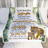 Personalized To My Goddaughter Gifts Blanket From Godmother Uncle Whenever You Feel Tiger Goddaughter Birthday Gifts Graduation Christmas Fleece Blanket | siriusteestore