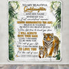 Personalized To My Goddaughter Gifts Blanket From Godmother Uncle Whenever You Feel Tiger Goddaughter Birthday Gifts Graduation Christmas Fleece Blanket | siriusteestore