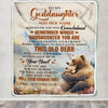 Personalized To My Goddaughter Gifts Blanket From Godmother Whenever Bear Unique Birthday Gifts For Goddaughter Graduation Christmas Custom Fleece Blanket | siriusteestore