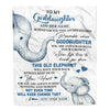 Personalized To My Goddaughter Gifts Blanket From Godmother Whenever Elephant Unique Birthday Gifts For Goddaughter Graduation Christmas Custom Fleece Blanket | siriusteestore