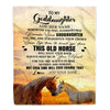 Personalized To My Goddaughter Gifts Blanket From Godmother Whenever Horse Unique Birthday Gifts For Goddaughter Graduation Christmas Custom Fleece Blanket | siriusteestore