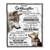 Personalized To My Goddaughter Gifts Blanket From Godmother Whenever Wolf Unique Birthday Gifts For Goddaughter Graduation Christmas Custom Fleece Blanket | siriusteestore