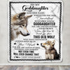 Personalized To My Goddaughter Gifts Blanket From Godmother Whenever Wolf Unique Birthday Gifts For Goddaughter Graduation Christmas Custom Fleece Blanket | siriusteestore