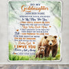 Personalized To My Goddaughter Gifts Blanket From Godmother Wherever Your Journey In Life Bear Goddaughter Birthday Gifts Warm Customized Fleece Throw Blanket | siriusteestore