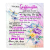 Personalized To My Goddaughter Gifts Blanket From Godmother Wherever Your Journey In Life Dragonfly Goddaughter Birthday Gifts Warm Customized Fleece Blanket | siriusteestore