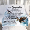 Personalized To My Goddaughter Gifts Blanket From Godmother Wherever Your Journey In Life Eagle Goddaughter Birthday Gifts Warm Customized Fleece Throw Blanket | siriusteestore