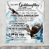 Personalized To My Goddaughter Gifts Blanket From Godmother Wherever Your Journey In Life Eagle Goddaughter Birthday Gifts Warm Customized Fleece Throw Blanket | siriusteestore