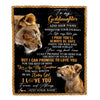 Personalized To My Goddaughter Gifts Blanket From Godmother Wherever Your Journey In Life Lion Goddaughter Birthday Gifts Christmas Customized Fleece Blanket | siriusteestore