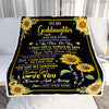 Personalized To My Goddaughter Gifts Blanket From Godmother Wherever Your Journey In Life Sunflower Goddaughter Birthday Gifts Customized Fleece Throw Blanket | siriusteestore