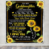 Personalized To My Goddaughter Gifts Blanket From Godmother Wherever Your Journey In Life Sunflower Goddaughter Birthday Gifts Customized Fleece Throw Blanket | siriusteestore