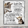 Personalized To My Goddaughter Gifts Blanket From Godmother Wherever Your Journey In Life Wolf Goddaughter Birthday Gifts Warm Customized Fleece Throw Blanket | siriusteestore