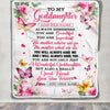 Personalized To My Goddaughter Gifts Blanket From Godmother You Are Beautiful Birthday Gifts For Goddaughter Graduation Christmas Custom Fleece Throw Blanket | siriusteestore