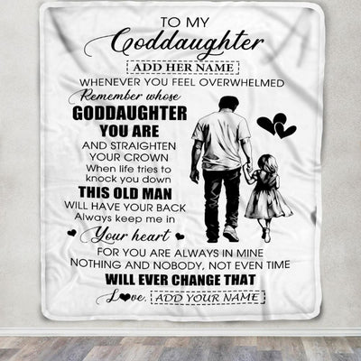 Personalized To My Goddaughter Gifts Blanket From Uncle Whenever Man Unique Birthday Gifts For Goddaughter Graduation Christmas Custom Fleece Throw Blanket | siriusteestore