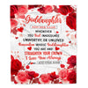 Personalized To My Goddaughter Gifts From Aunt Blanket Rose Flower Anniversary Birthday Gifts Goddaughter Graduation Christmas Custom Fleece Throw Blanket | siriusteestore