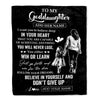 Personalized To My Goddaughter Gifts From Aunt Don't Give Up Godmother Gifts For Goddaughter Birthday Graduation Christmas Customized Fleece Throw Blanket | siriusteestore