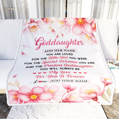 Personalized To My Goddaughter Gifts From Aunt Uncle Blanket Special Women Birthday Gifts For Goddaughter Graduation Valentines Christmas Custom Fleece Blanket | siriusteestore