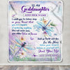 Personalized To My Goddaughter Gifts From Aunt Uncle Don't Give Up Dragonfly Gifts For Goddaughter Birthday Graduation Christmas Customized Fleece Blanket | siriusteestore