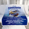 Personalized To My Goddaughter Gifts From Aunt Uncle Don't Give Up Eagle Gifts For Goddaughter Birthday Graduation Christmas Customized Fleece Throw Blanket | siriusteestore
