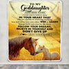 Personalized To My Goddaughter Gifts From Aunt Uncle Don't Give Up Horse Gifts For Goddaughter Birthday Graduation Christmas Customized Fleece Throw Blanket | siriusteestore