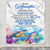 Personalized To My Goddaughter Gifts From Aunt Uncle Don't Give Up Turtle Gifts For Goddaughter Birthday Graduation Christmas Customized Fleece Throw Blanket | siriusteestore