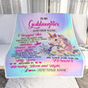 Personalized To My Goddaughter Gifts From Aunt Uncle Unicorn Letter I Hugged This Gifts For Goddaughter Birthday Graduation Christmas Customized Fleece Blanket | siriusteestore