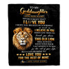 Personalized To My Goddaughter Gifts From Godfather Blanket Old Lion Love You Goddaughter Birthday Gifts Graduation Christmas Custom Fleece Throw Blanket | siriusteestore