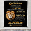Personalized To My Goddaughter Gifts From Godfather Blanket Old Lion Love You Goddaughter Birthday Gifts Graduation Christmas Custom Fleece Throw Blanket | siriusteestore