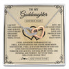 Interlocking Hearts Necklace Stainless Steel & Rose Gold Finish | 1 | Personalized To My Goddaughter Gifts From Godfather Goddaughter Birthday Gifts Jewelry For Women Goddaughter Pendant Necklace Christmas Gift Box Message Card | https://siriusteestore.