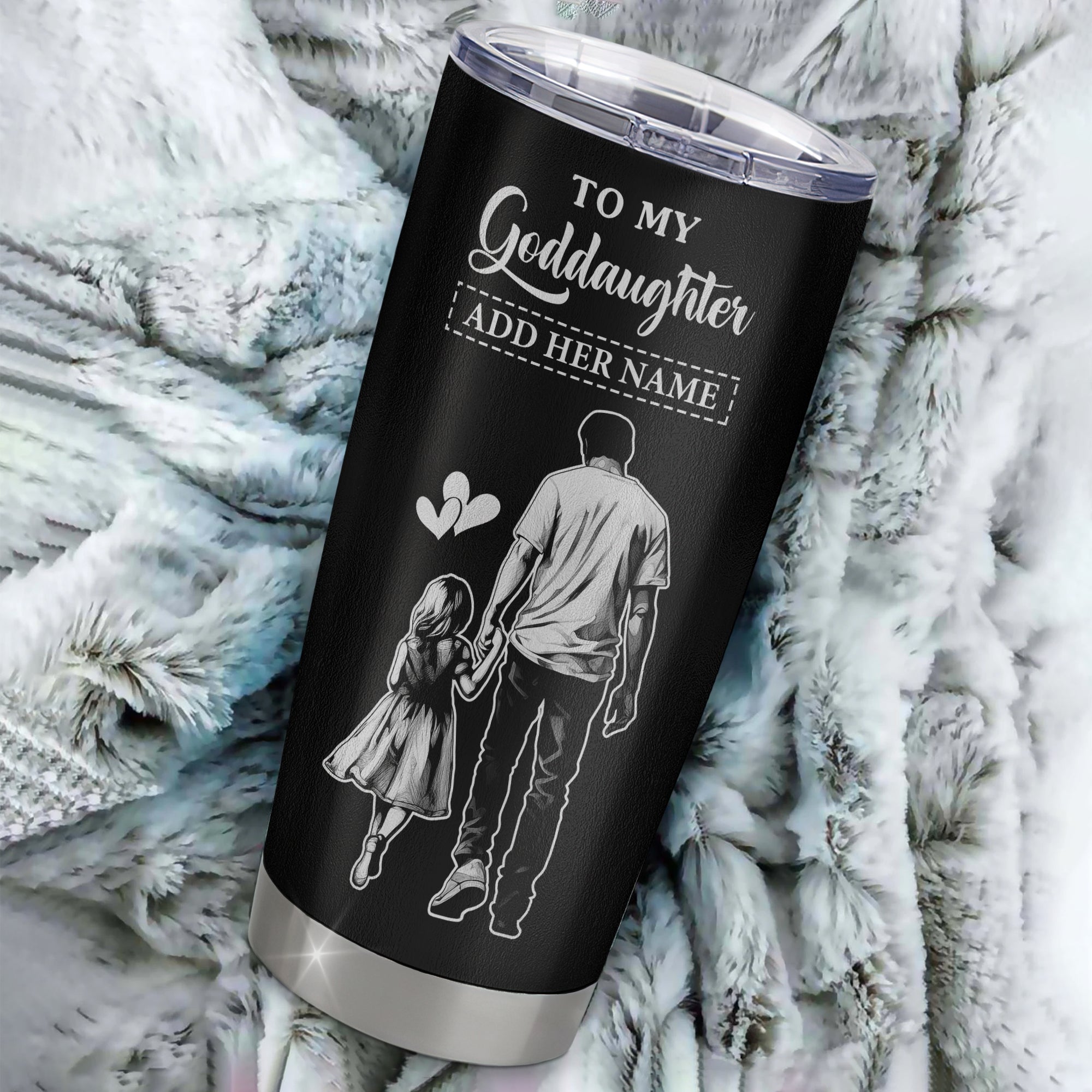 Personalized To My Goddaughter Gifts From Godfather Tumbler Never Forget How Much I Love You Goddaughter Birthday Graduation Christmas Gift Custom Stainless Steel Mug | siriusteestore