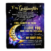 Personalized To My Goddaughter Gifts From Godmother Blanket Butterfly I Love You Valentines Gifts For Goddaughter Birthday Christmas Custom Fleece Blanket | siriusteestore