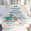 Personalized To My Goddaughter Gifts From Godmother Dinosaur Letter I Hugged This Gifts For Goddaughter Birthday Graduation Christmas Custom Fleece Blanket | siriusteestore